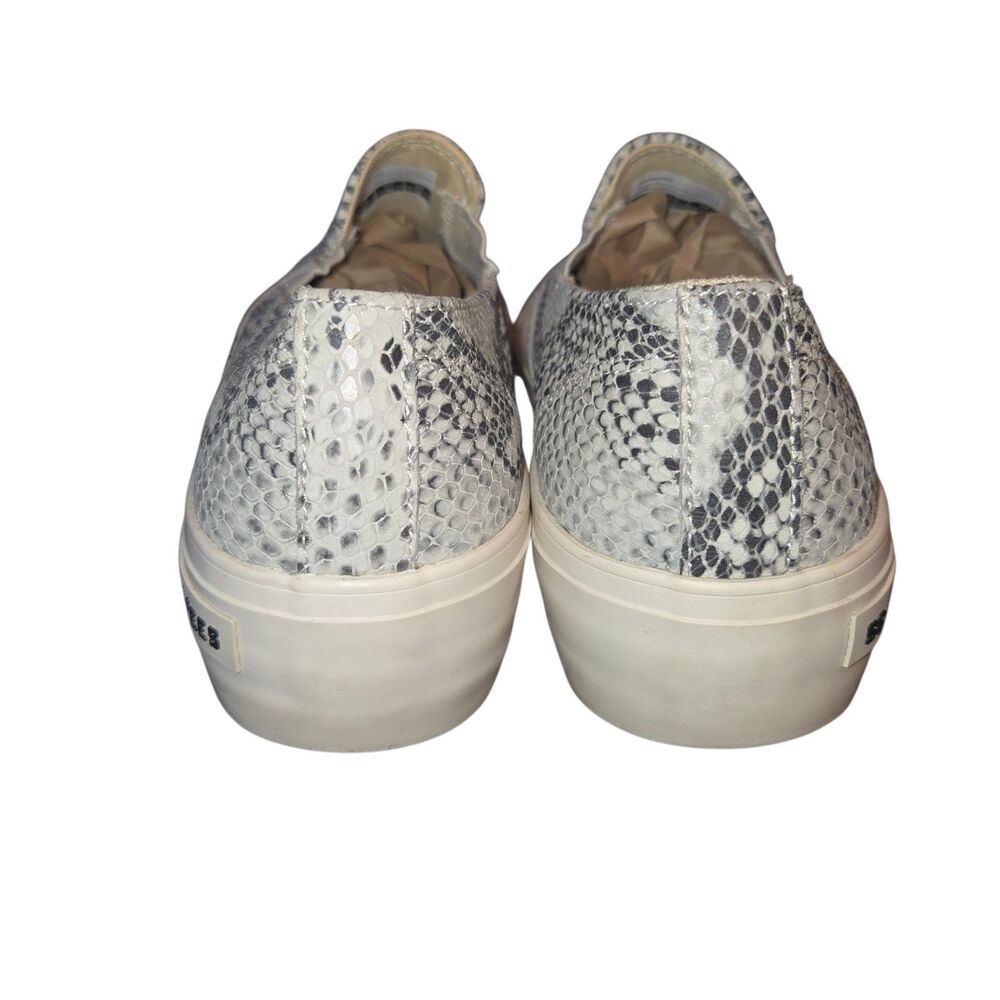 Seavees Women Sz 8 Baja Platform Mulholland Snake Skin Embossed Leather Sneakers - Picture 4 of 9